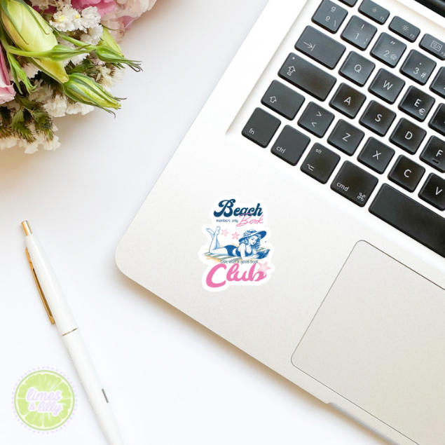 Beach Book Club Members Summer Bookish Vinyl Sticker