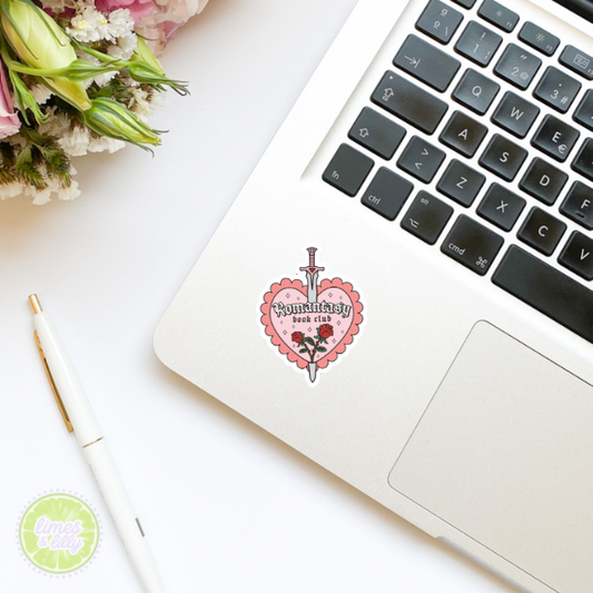 Romantasy Book Club Heart Vinyl Sticker