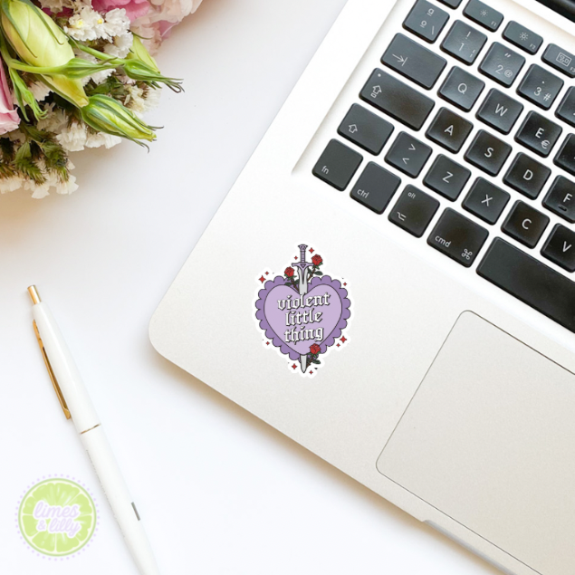 Violent Little Thing Heart Sword Vinyl Sticker