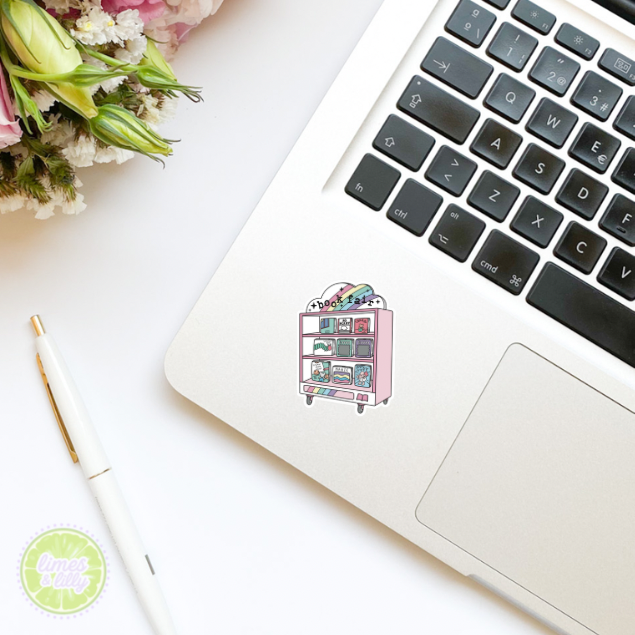 Book Fair Cart Bookish Vinyl Sticker