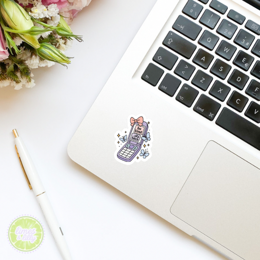 Be Kind… of a Bitch Retro Flip Phone Cell Phone Vinyl Sticker