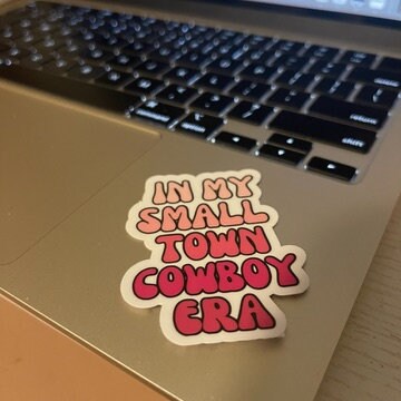 Cowboy romance stickers, cowboy romance era, book stickers, kindle, laptop, romance reader, in my small town cowboy romance