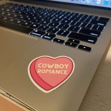 Cowboy romance stickers, cowboy romance era, kindle, romance reader, I love cowboys, booktok, bookish stickers, heart