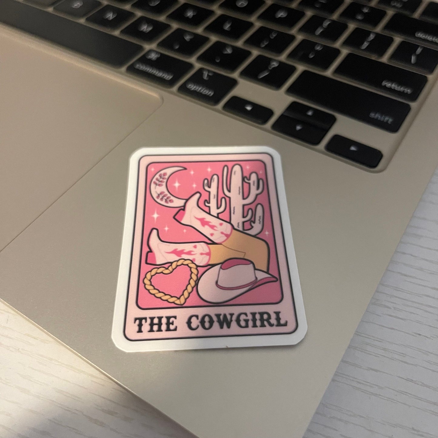 The Cowgirl Tarot Card Sticker book stickers, kindle, laptop, western, spicy romance, bookish sticker, decal, water bottle, cowboy