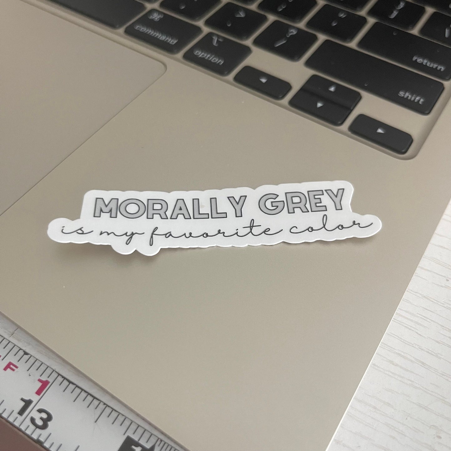 Morally grey is my favorite color bookish sticker, book stickers, kindle, laptop, romance reader, smut stickers, dark romance