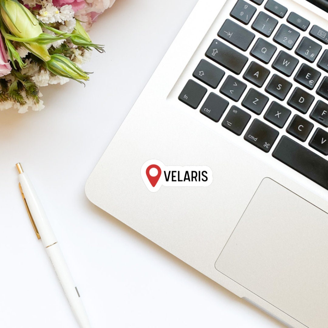 Velaris Location Pin sticker, ACOTAR, night court, book inspired, bookish stickers, bat boys, waterproof, decal, romantasy merch, home