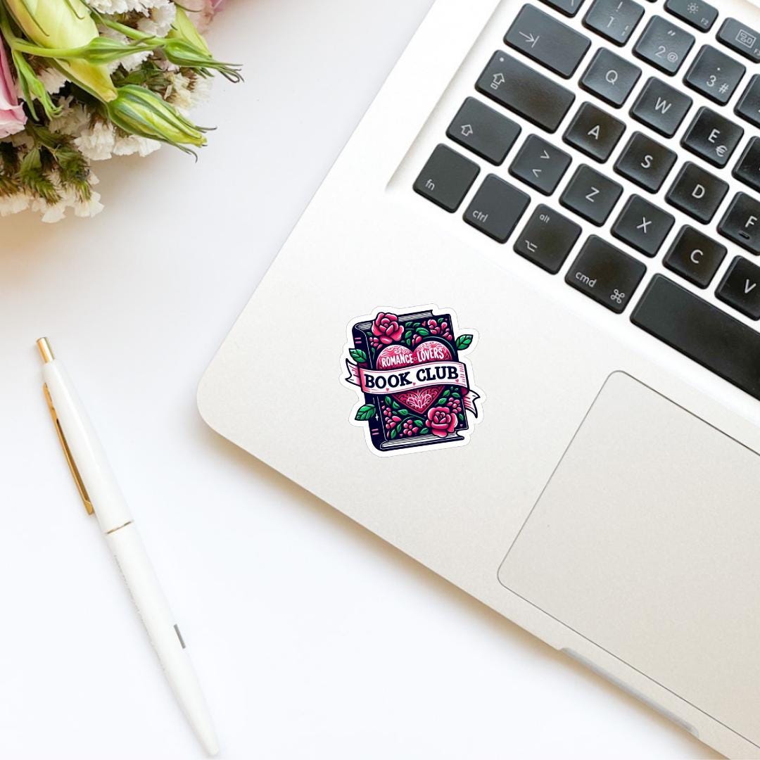 Romance Lovers Book Club Sticker | Bookish Stickers | Kindle Stickers | Water Bottle Stickers | Trendy