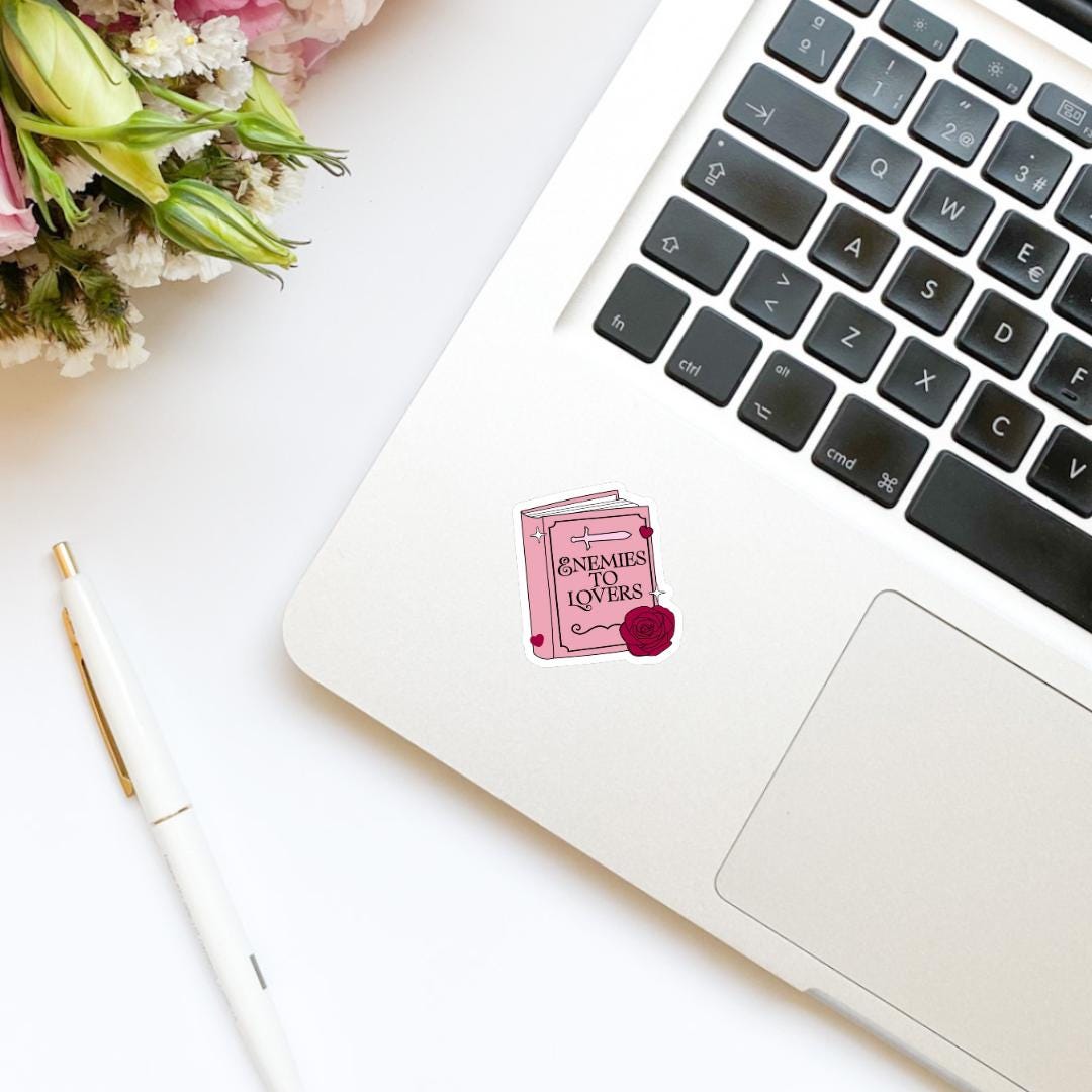 Enemies to Lovers Floral Rose Romance Book Sticker | Romance Tropes | Bookish stickers | kindle stickers | laptop | spicy romance |
