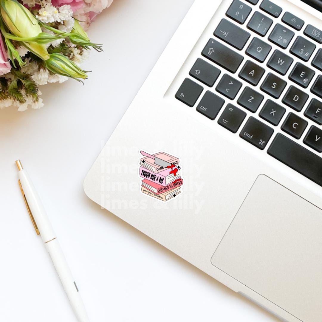 Touch Her and Die, Enemies to Lovers, Dark Romance Vinyl Sticker | Bookish stickers | kindle stickers | laptop | spicy romance |