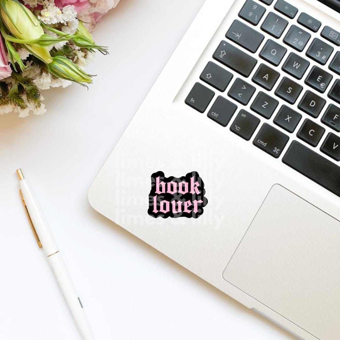 Book Lover Pink and Black Vinyl Sticker | Bookish Stickers | Kindle Sticker | Mood Reader | Girly | Gift for Book Lover