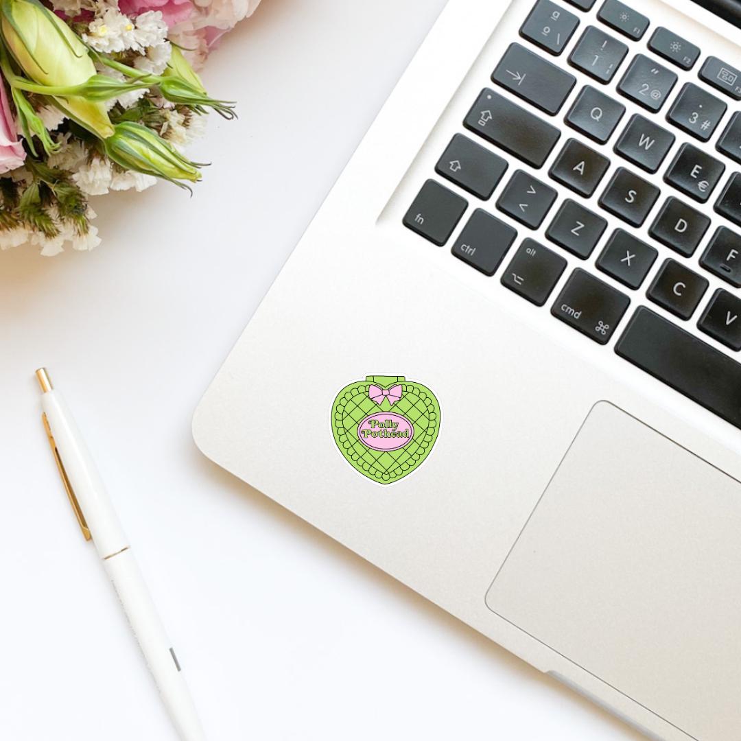 Polly Pothead Vinyl Sticker | bookish stickers | Kindle stickers | marijuana | 420 | laptop | weed smoker | cannibis