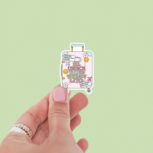 I’ll Unpack This in Therapy Later Suitcase Emotional Baggage Vinyl Sticker