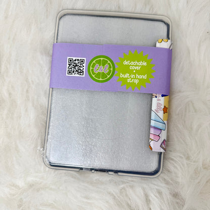 Retro Lizzie Millennial Book Lover Kindle Case Detachable w/ Clear Back