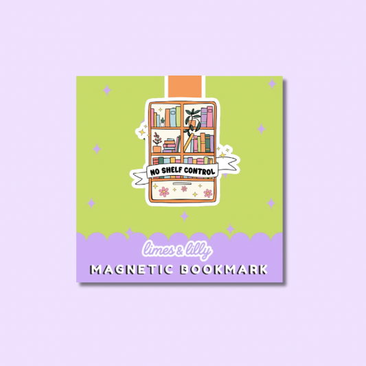No Shelf Control Book Cart Magnetic Bookmark