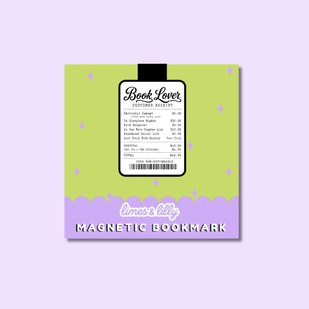 Book Lover Receipt Magnetic Bookmark