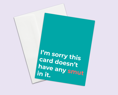 Funny Smut Reader Greeting Card | Book Lover Gift