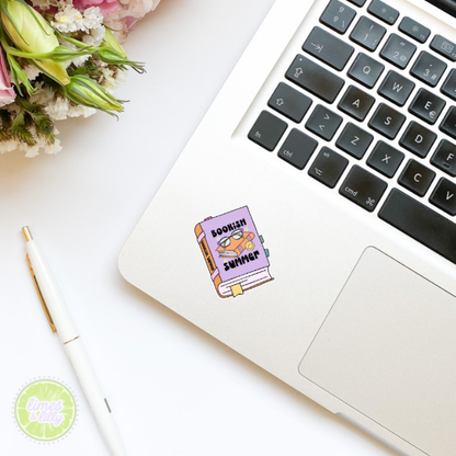 Bookish Summer Book Purple Vinyl Sticker