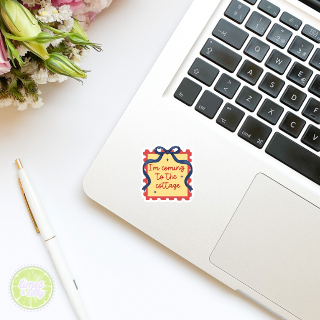 I’m Coming to the Cottage Postage Stamp Heated Rivalry Vinyl Sticker