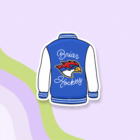 Briar U Hockey Varsity Jacket Vinyl Sticker