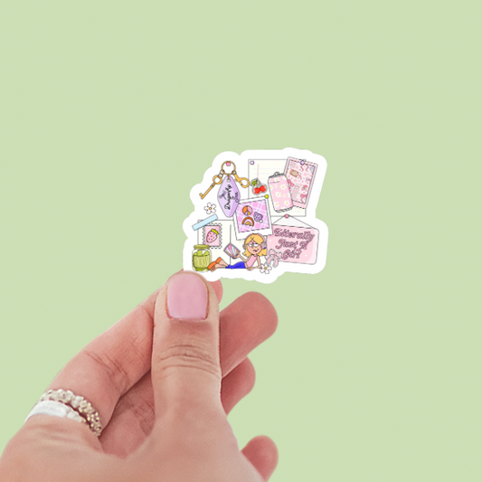 Literally Just a Bookish Girl Vinyl Sticker
