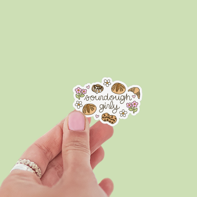 Sourdough Girly Vinyl Sticker
