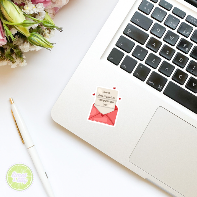 Does It… Does It Feel Like Agony for You Too? Letter Heated Rivalry Vinyl Sticker