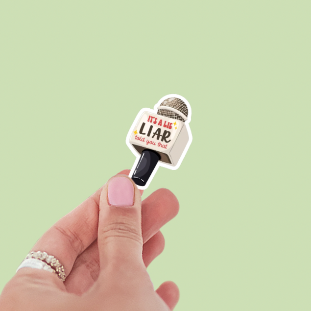 It’s a Lie Liar Told You That Microphone Heated Rivalry Vinyl Sticker