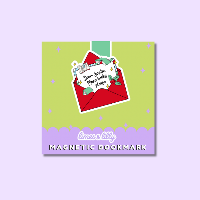 Dear Santa More Books Please Magnetic Bookmark
