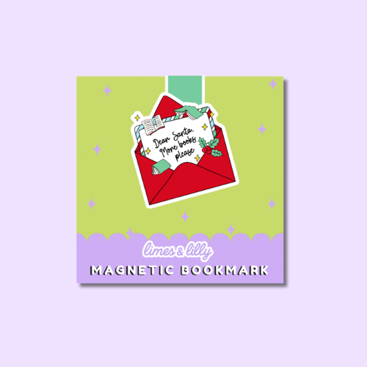Dear Santa More Books Please Magnetic Bookmark
