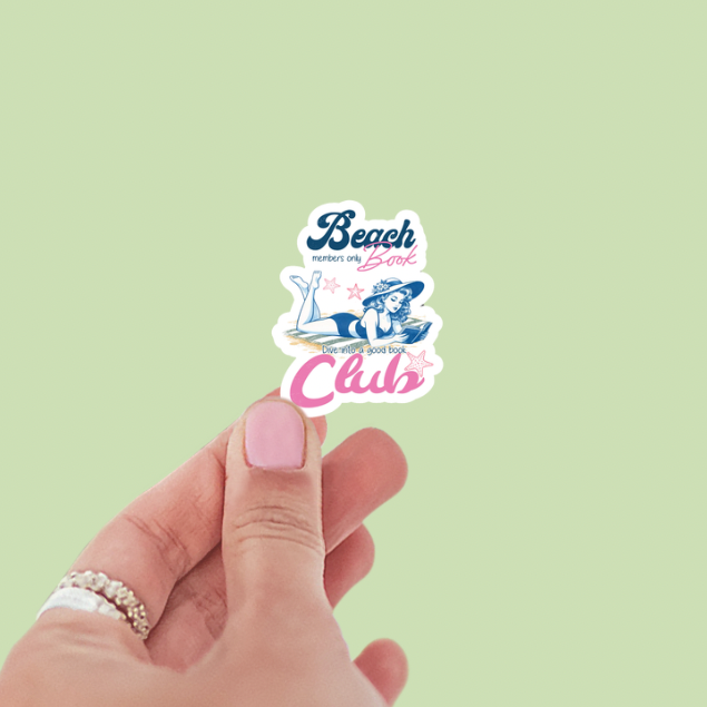 Beach Book Club Members Summer Bookish Vinyl Sticker