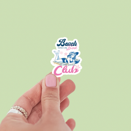 Beach Book Club Members Summer Bookish Vinyl Sticker