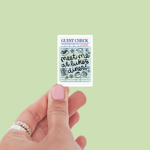 Meet Me at Luke’s Diner Guest Check GG Vinyl Sticker