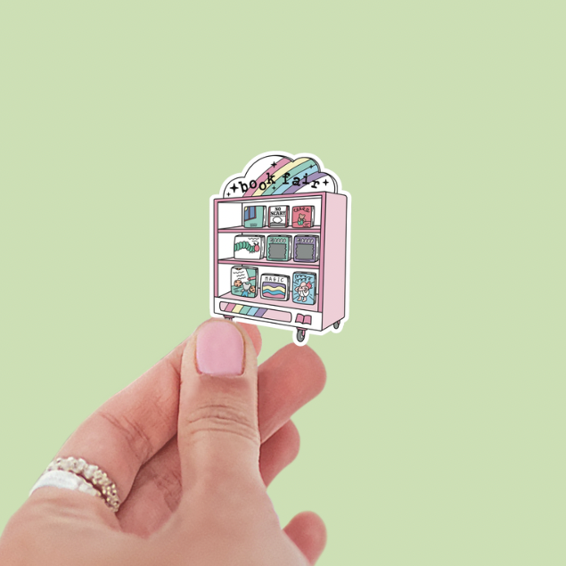Book Fair Cart Bookish Vinyl Sticker