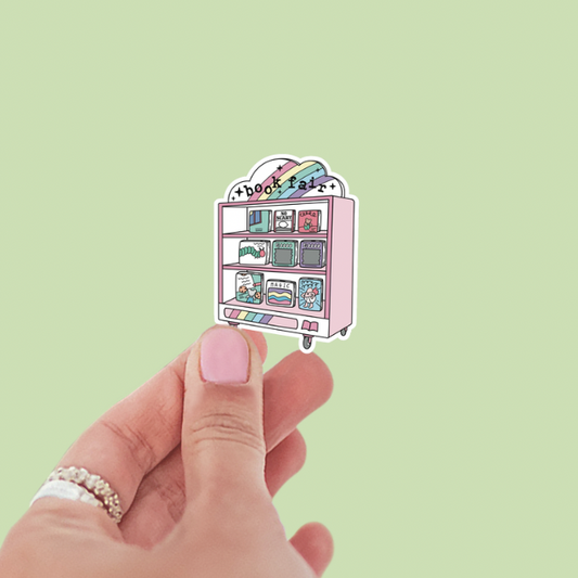 Book Fair Cart Bookish Vinyl Sticker