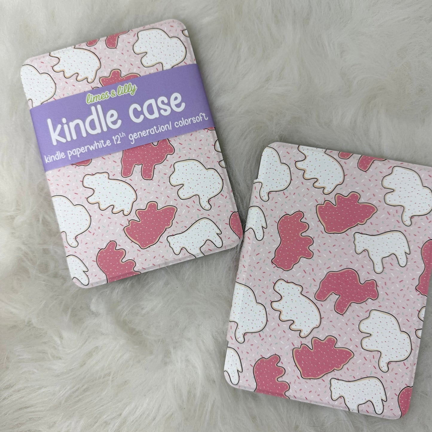 Sweet Treat Frosted Animal Cookies Crackers Kindle Case Clear Back