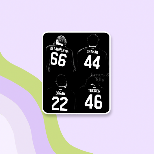 Off Campus Players Hockey Jerseys Vinyl Sticker