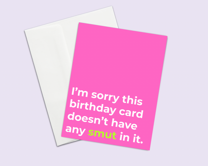 Funny Smut Reader Birthday Card | Greeting Card for Readers
