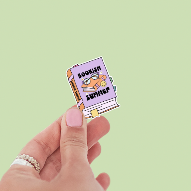 Bookish Summer Book Purple Vinyl Sticker