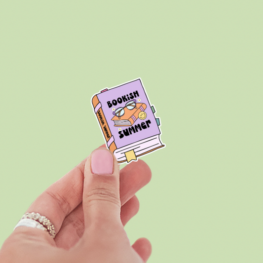Bookish Summer Book Purple Vinyl Sticker