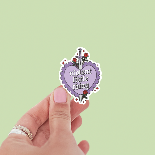 Violent Little Thing Heart Sword Vinyl Sticker