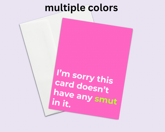Funny Smut Reader Greeting Card | Book Lover Gift