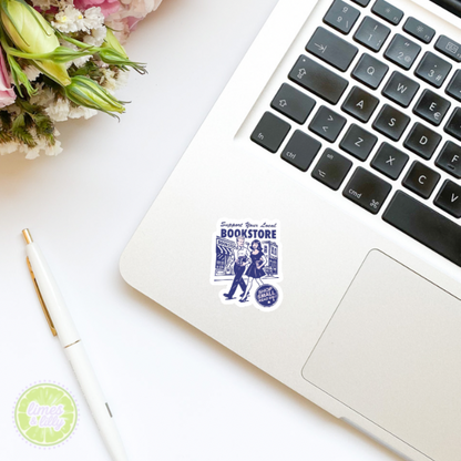 Support Your Local Bookstore Retro Vinyl Sticker