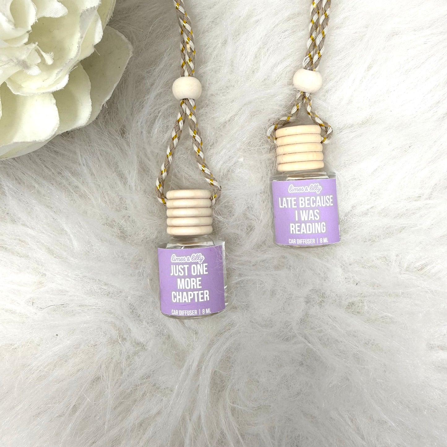 Bookish Car Diffuser | Choose Label & Scent | 8 mL Hanging Reed Air Freshener