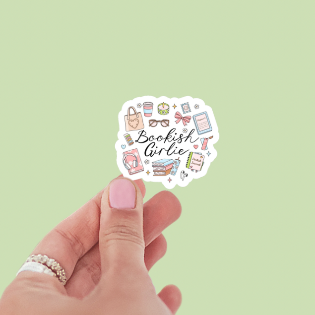 Bookish Girlie Must Haves Vinyl Sticker