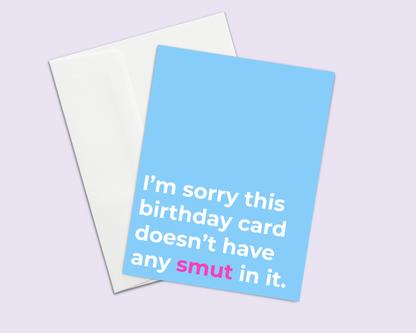 Funny Smut Reader Birthday Card | Greeting Card for Readers
