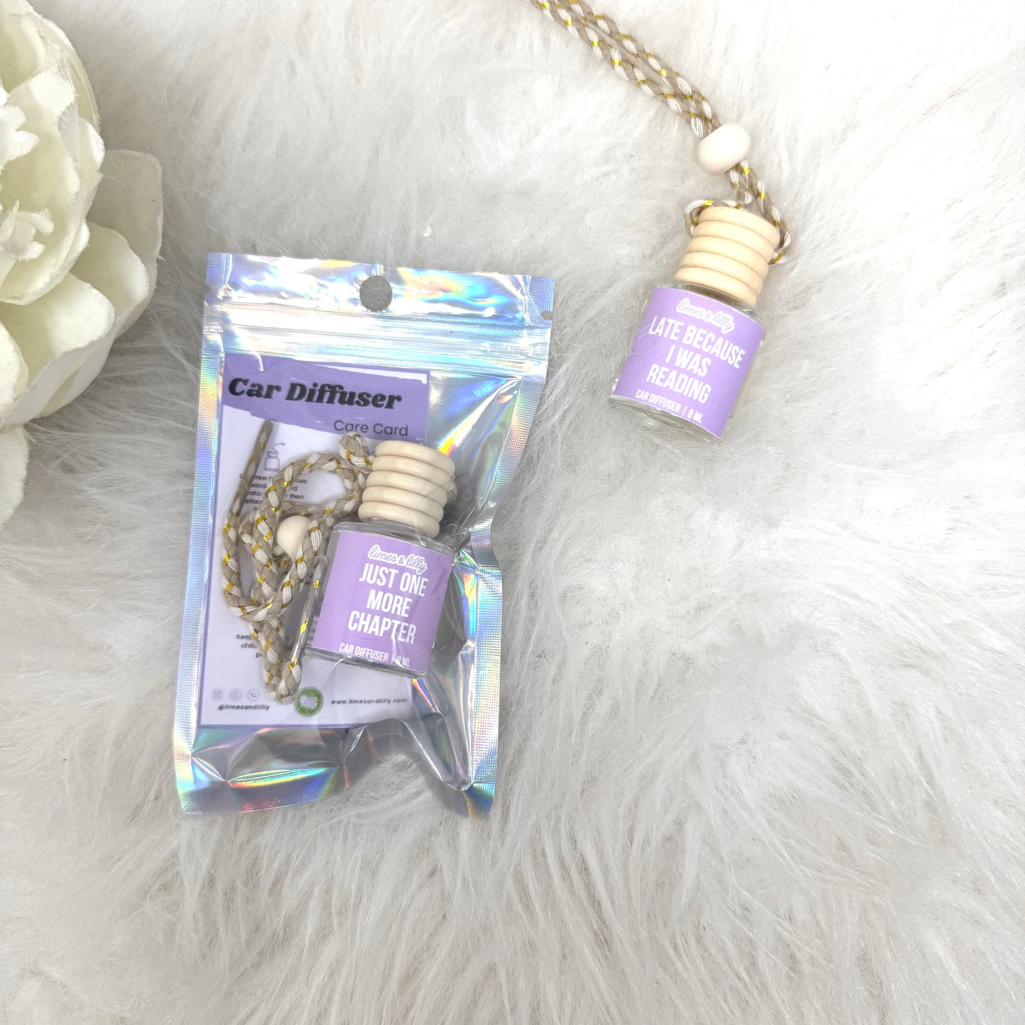 Bookish Car Diffuser | Choose Label & Scent | 8 mL Hanging Reed Air Freshener