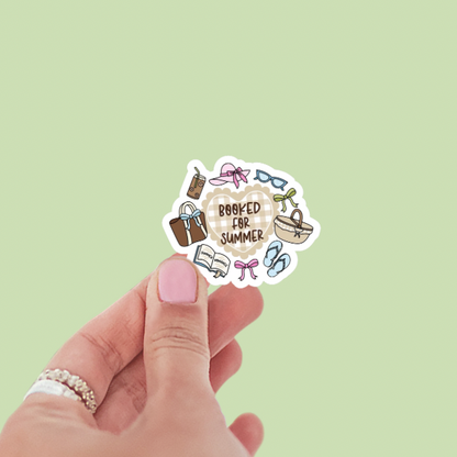 Booked for Summer Cute Collage Vinyl Sticker