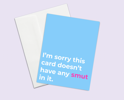 Funny Smut Reader Greeting Card | Book Lover Gift