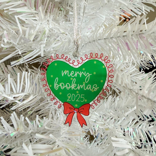 Merry Bookmas 2025 Stocking Christmas Holiday Ornament |