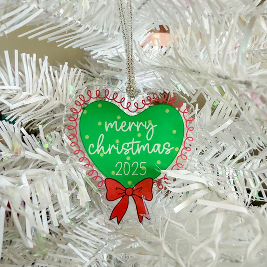 Merry Christmas 2025 Stocking Christmas Holiday Ornament |
